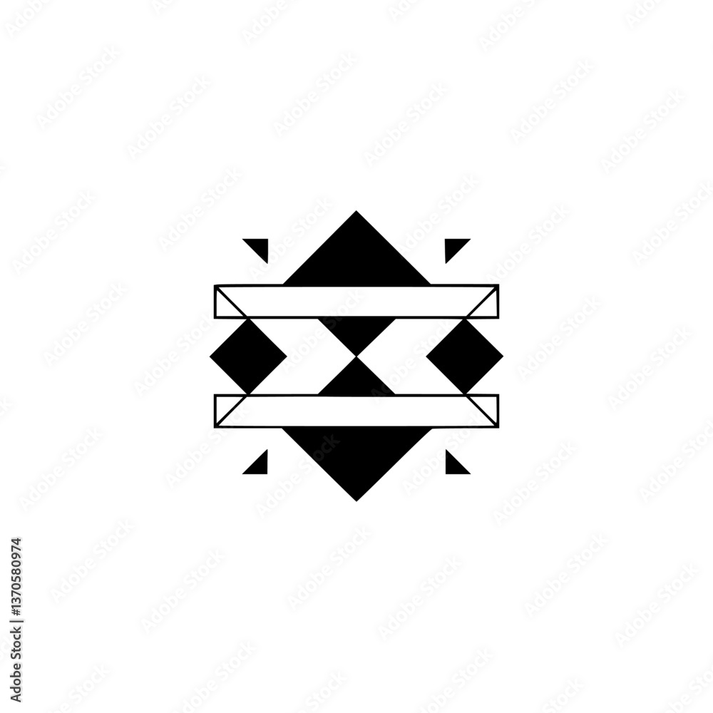 Minimalist Geometric Logo Design in Black and White Minimalist Geometric Logo Design in Black and White