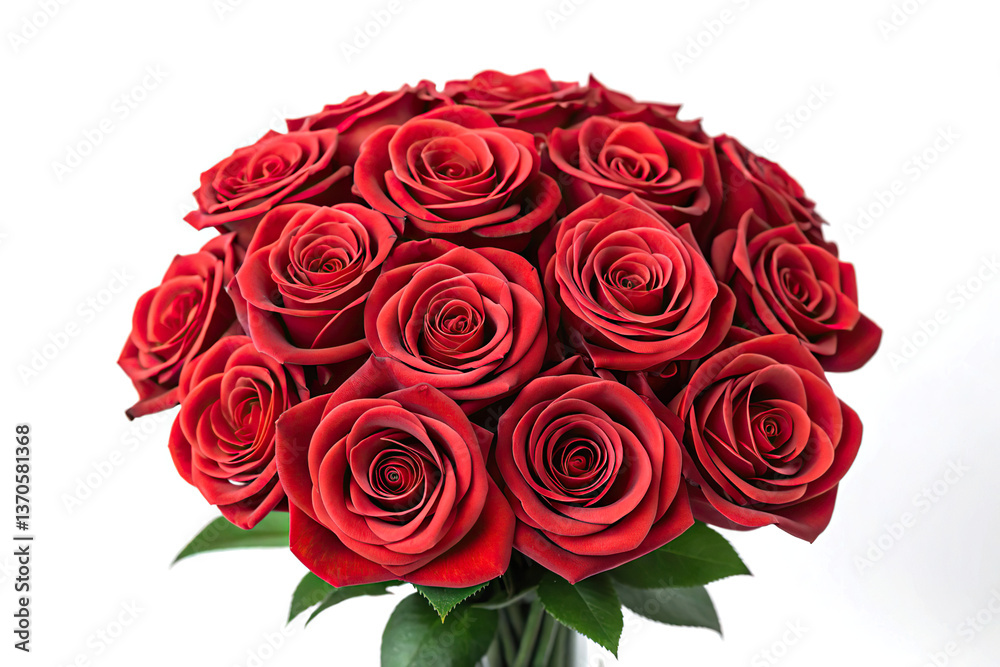 Obraz premium Stunning Bouquet of Red Roses: Valentine's Day, Romance, Love