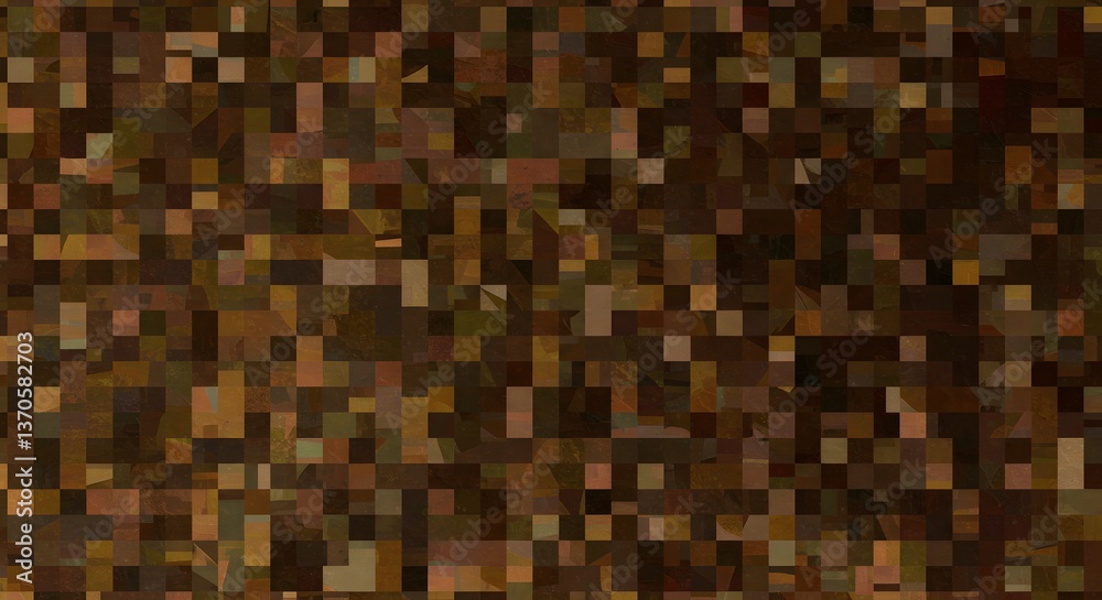 Abstract brown mosaic pattern background with geometric shapes design Abstract brown mosaic pattern background with geometric shapes design