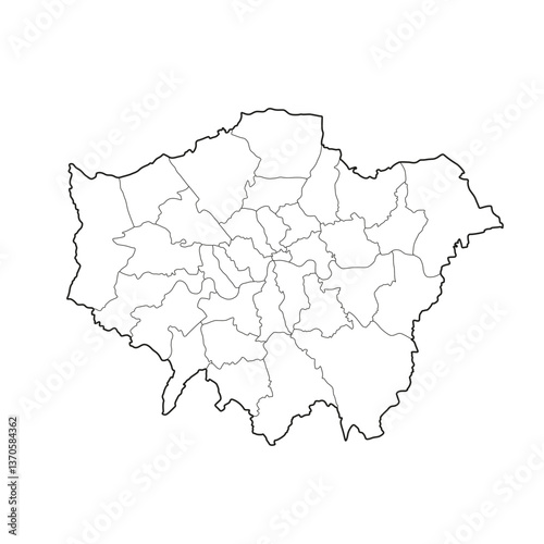 London map with regions