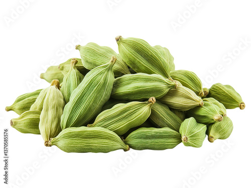 Wallpaper Mural Pile of Green Cardamom Pods with Ribbed Texture Torontodigital.ca