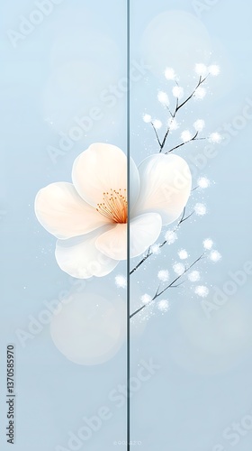Winter Bloom Pastel Flower Split.