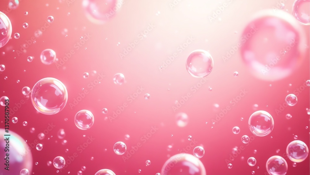 A vibrant pink background with glossy, floating bubbles for a playful and energetic vibe. A vibrant pink background with glossy, floating bubbles for a playful and energetic vibe.