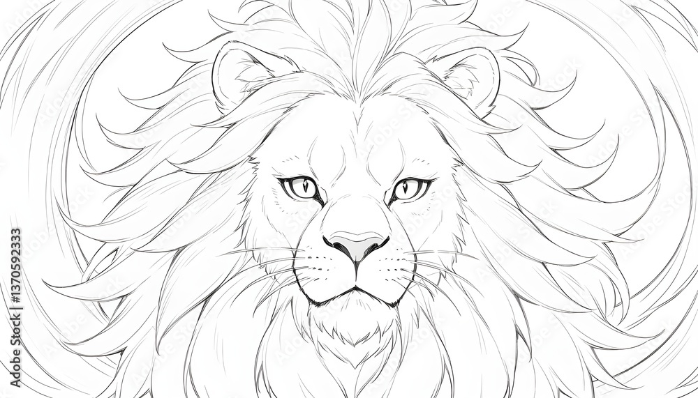 Obraz premium lion vector illustration