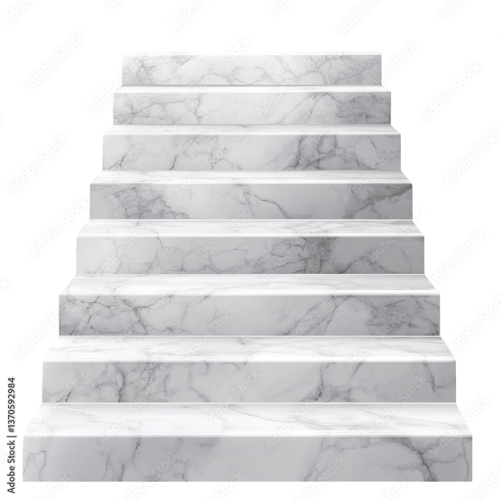 Obraz premium White marble stairway