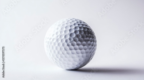 Close-up of a White Golf Ball on a Clean Background