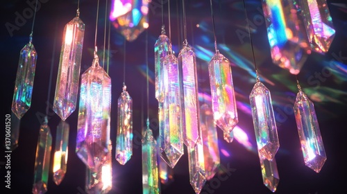 Enchanted Crystal Chandelier: A Symphony of Prismatic Light