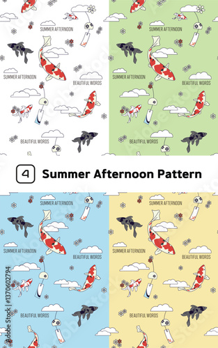 flying goldfish in the sky : Summer afternoon pattern