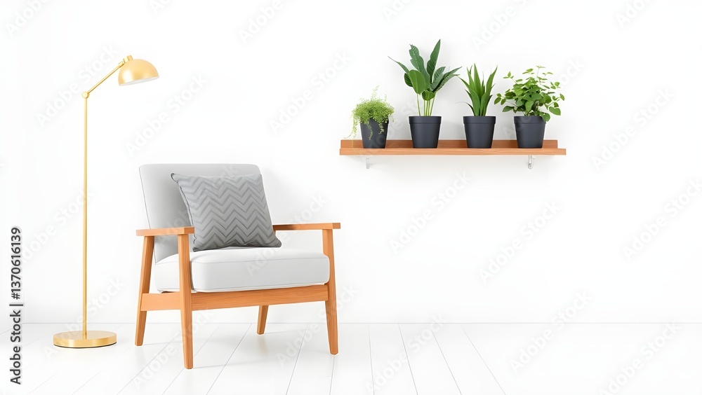 Fototapeta premium interior design scene with a chair