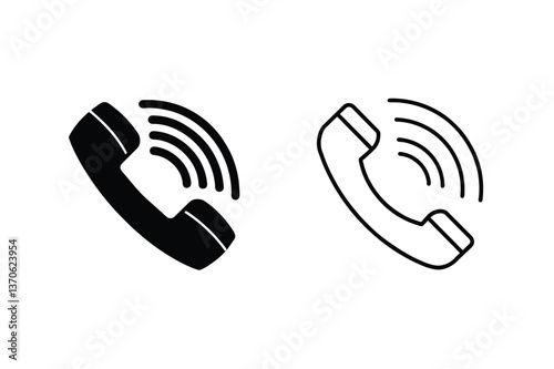 Phone Icons Ringing Call, Communication, Contact, Support, Service