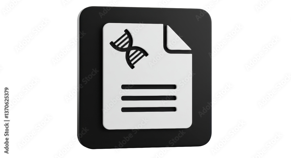 Isolated DNA Document Icon Isolated DNA Document Icon