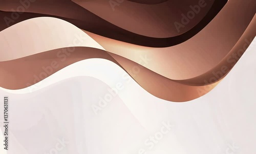 Elegant Abstract Flowing Waves with Soft Brown Tones Video animation	