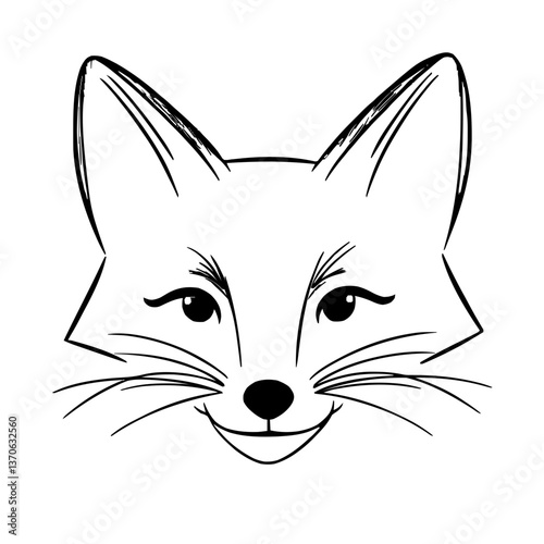 Adorable Minimalist Fox Illustration