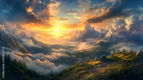 Majestic Landscape Divine Name Al-Shakoor