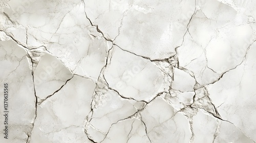 Cracked White Marble Texture Background Wall