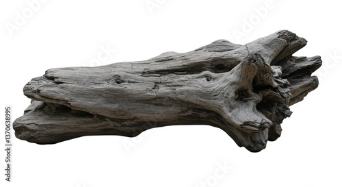 Fototapeta Naklejka Na Ścianę i Meble -  Isolated Old Driftwood Log
