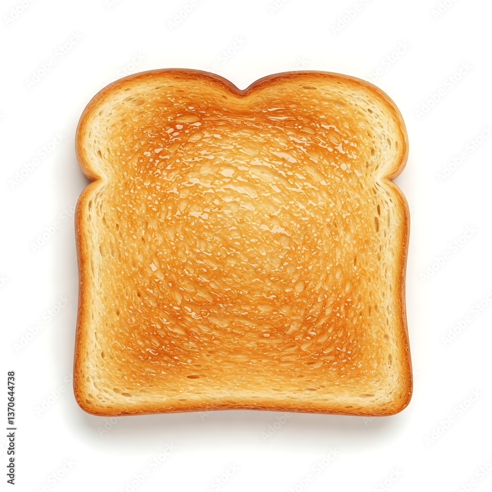 Slice of bread to toast isolated on white background. Close up. Top view Slice of bread to toast isolated on white background. Close up. Top view