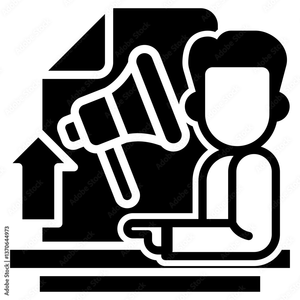 Ad Optimization glyph icon Ad Optimization glyph icon