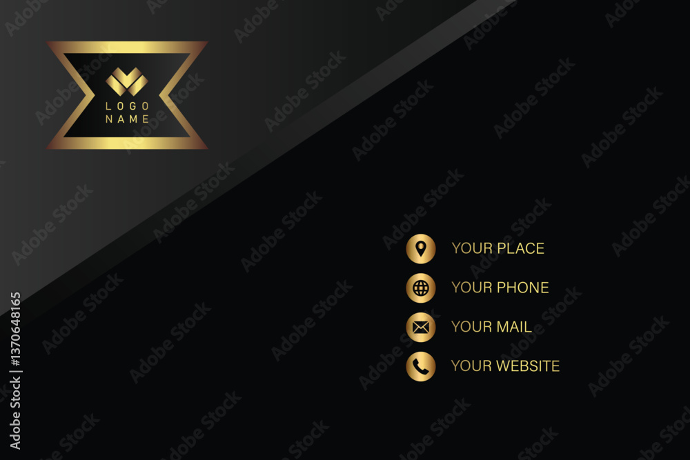 Elegant Black and Gold Business Card Design (7) Elegant Black and Gold Business Card Design (7)