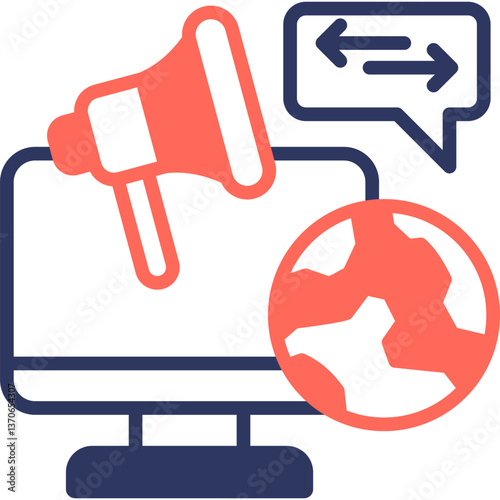 Online Advertising mixed color icon