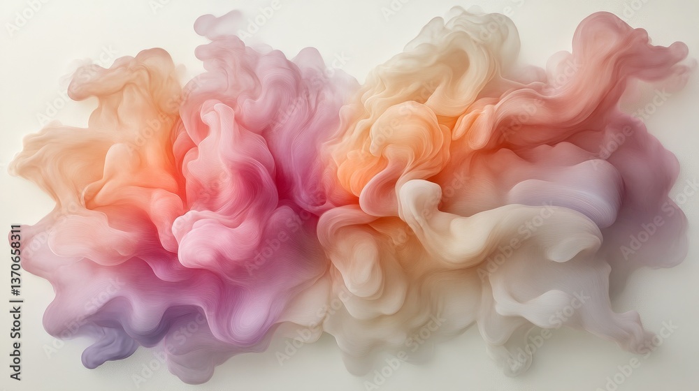 Fototapeta premium Fluid abstract waves flowing in cosmic background artistic visuals dreamy environment surreal viewpoint