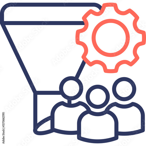 Lead Generation line color icon