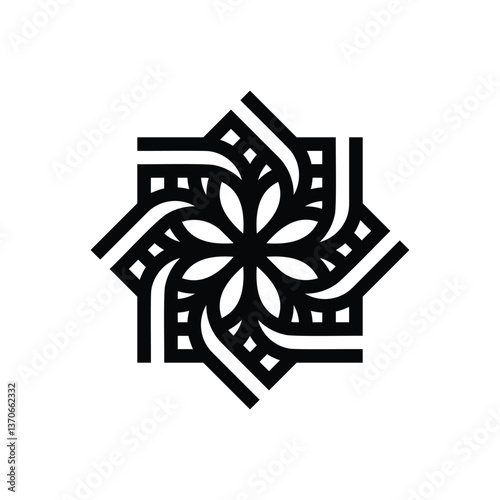 Mandala flower vector logo template