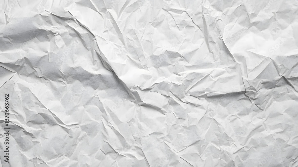 Obraz premium Crumpled White Paper Texture Background Image