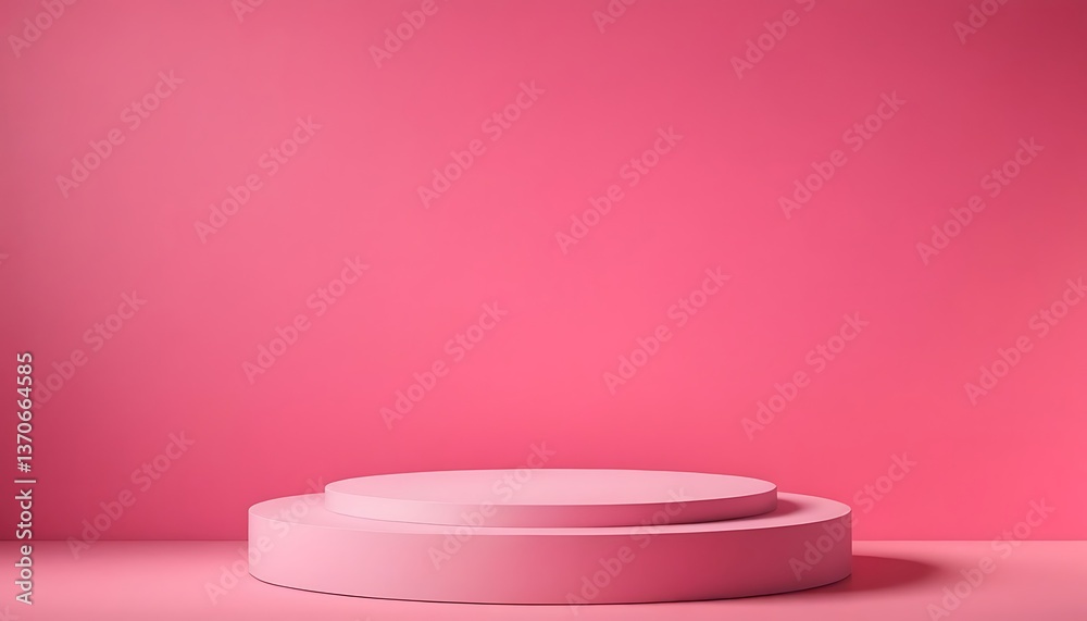 Pink product display or podium stand on pink background with advertising banner. Modern pedestal for design. 3D rendering.advertising, cosmetic, display, dreamy, fog, heaven, luxury, minimal,786 Pink product display or podium stand on pink background with advertising banner. Modern pedestal for design. 3D rendering.advertising, cosmetic, display, dreamy, fog, heaven, luxury, minimal,786