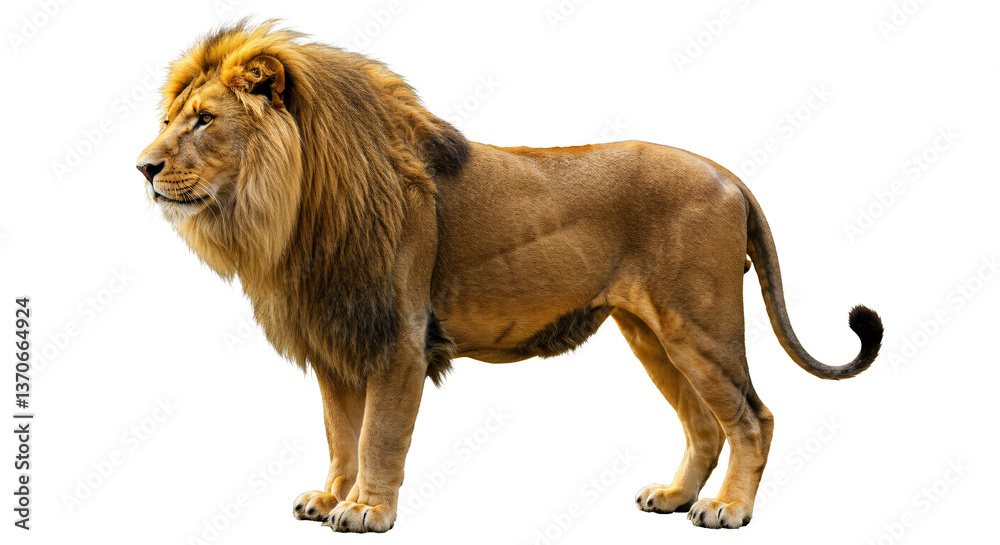 Fototapeta premium Lion png isolated on transparent background