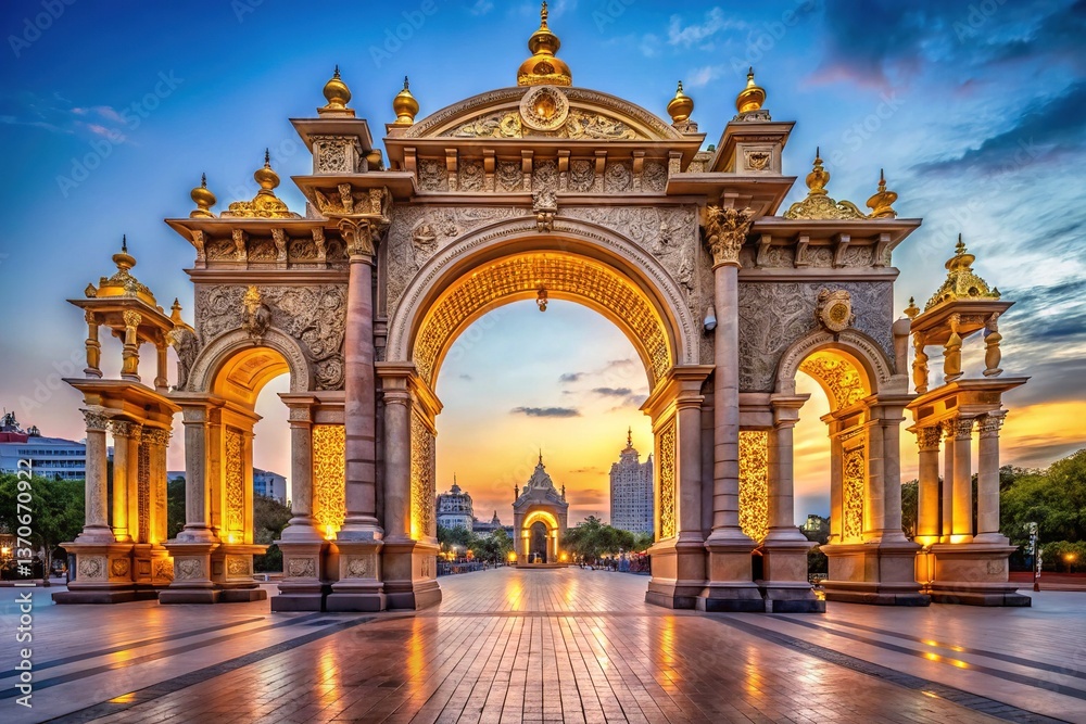 Fototapeta premium Majestic Welcome Arch Entrance Gateway Architecture