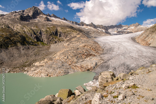 Quadro su tela The Rhône Glacier is a glacier in the Swiss Alps and the source of the river Rhô