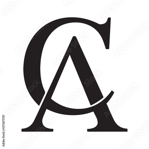Elegant CA Monogram Logo Design
