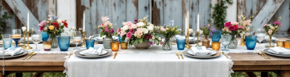 custom made wallpaper toronto digitalrustic-chic table setting with mixed pink white and red flowers