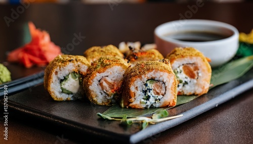 snack of traditional sushi