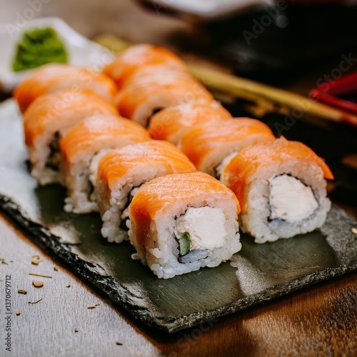 snack of traditional sushi