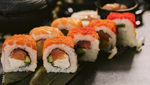 snack of traditional sushi
