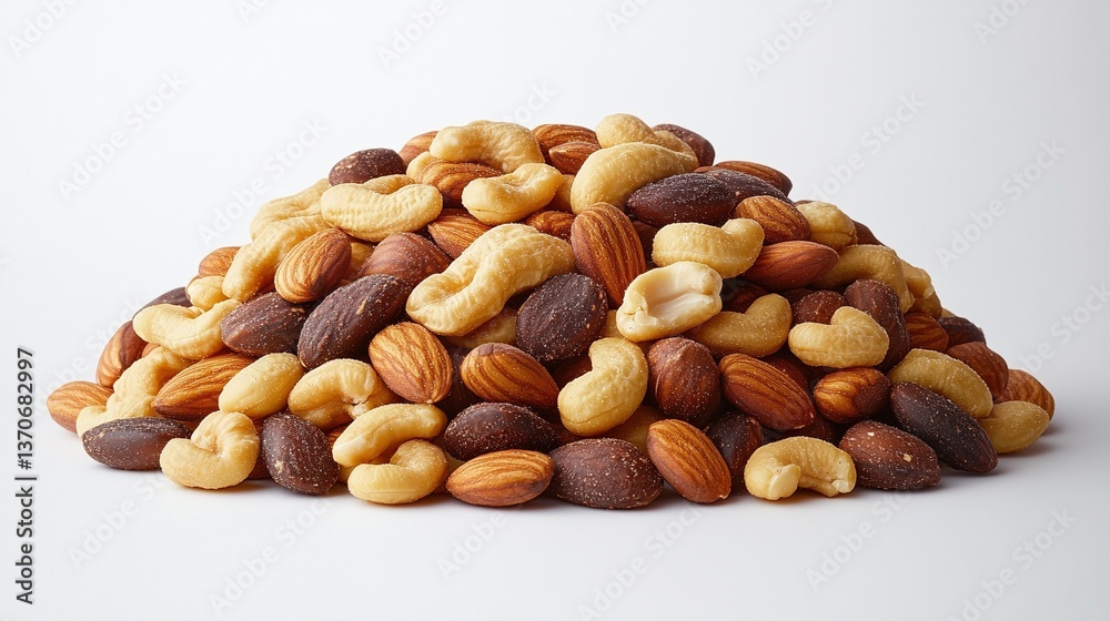 Obraz premium A tasty and nutritious mix of assorted nuts, perfect for healthy snacking and a natural energy boost.