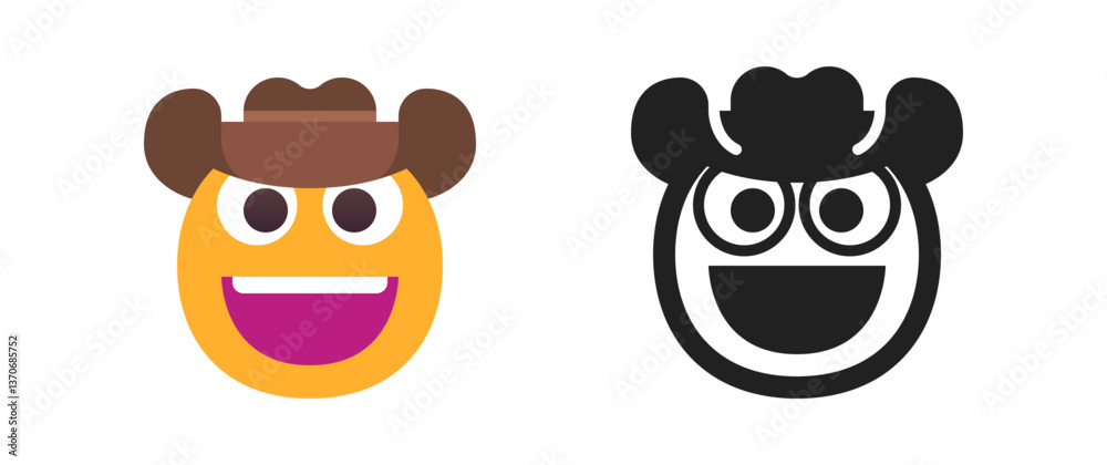 Obraz premium Cowboy Hat Face