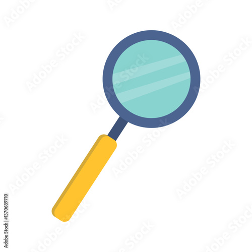 Magnifying Glass Vector Icon - Zoom, Search, Detective, Inspection, Lens, Analysis - Clean Flat Design, Scalable Clipart, EPS/SVG/AI
