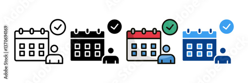 Project Management  Icon Set Multiple Style Collection