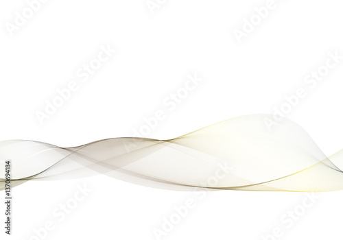 Vector wave line smooth flowing dynamic gradient isolated on white background for technology concept, digital, communication, science, music
