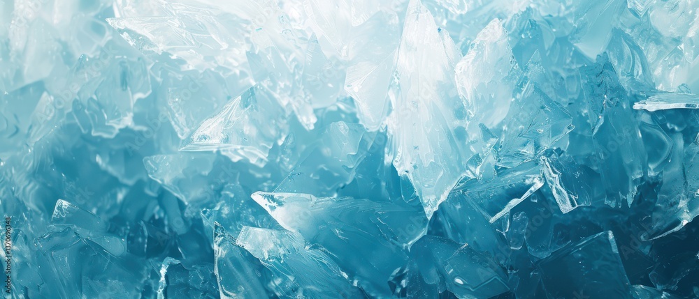 Obraz premium Abstract blue ice shapes backgrounds crystal cool frost frozen cold blue broken crack polygon glasses gem diamond futuristic geometric.