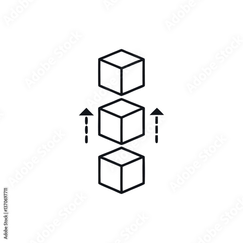 3d cubes on white background