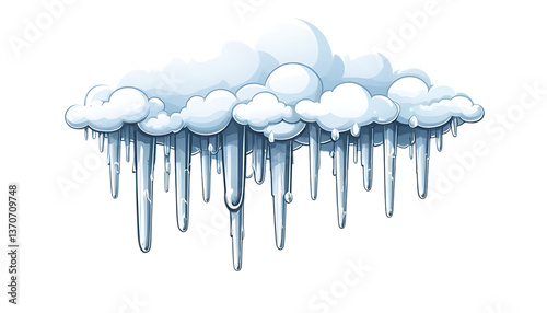 Icicles Hanging from Cloud Formation png