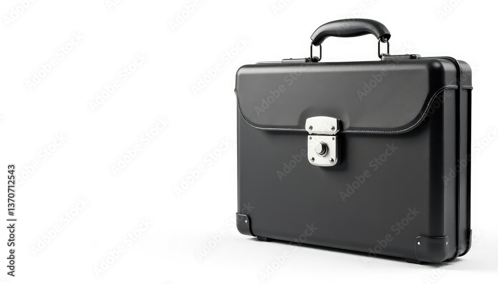 Padlocked briefcase, isolated white background, confidential documents, hidden documents, data security Padlocked briefcase, isolated white background, confidential documents, hidden documents, data security