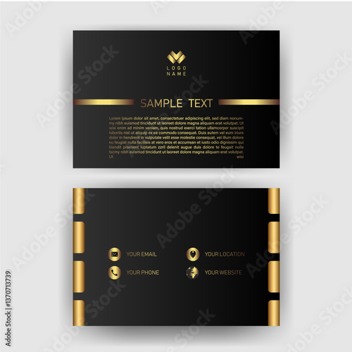 Elegant Black and Gold Business Card Design (11)