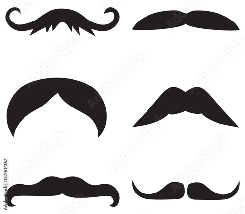 mustache collection. set of mustache. collection of mustaches