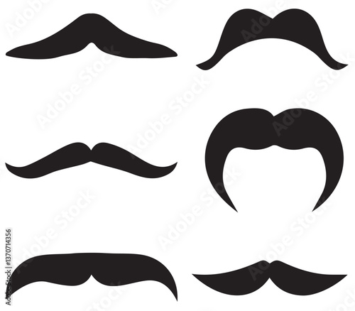 collection of mustaches. set of mustaches. set of mustache vector
