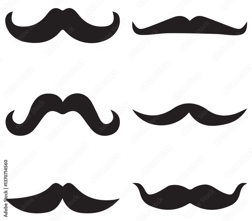 Obraz premium collection of mustaches. set of mustaches